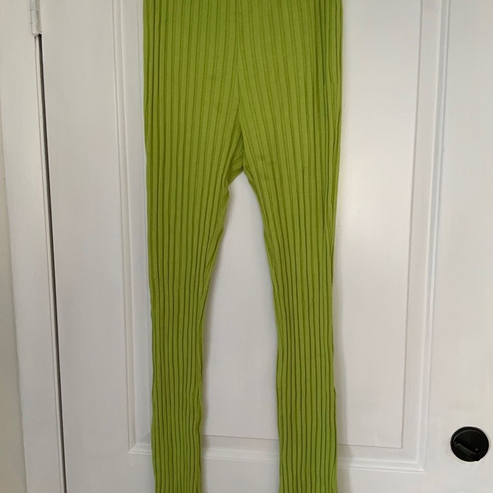 Simon Miller Marek Flare Ribbed Green Pants Small